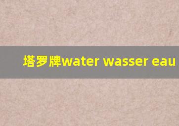 塔罗牌water wasser eau agua